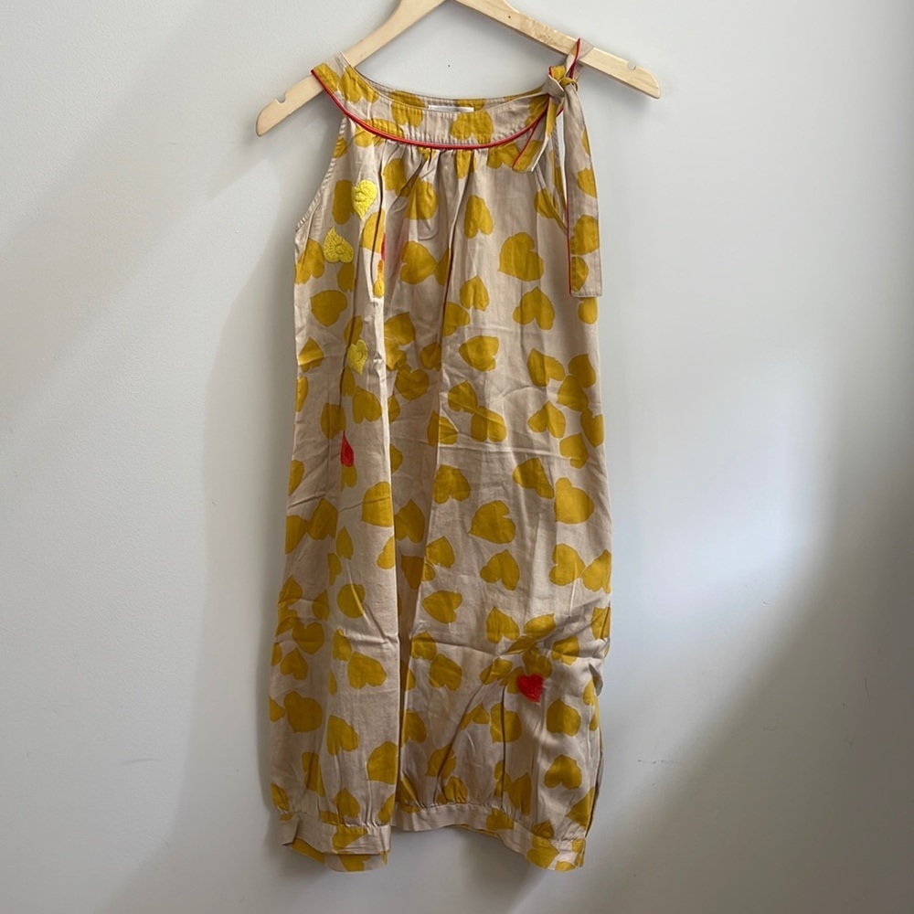 Sonia Rykiel Enfant Yellow Heart Dress Size Small